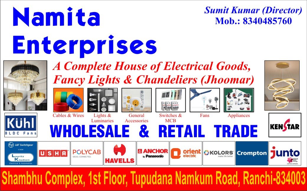 Best Jhumar Light Dealer in Ranchi 8340485760 Namita Enterprises