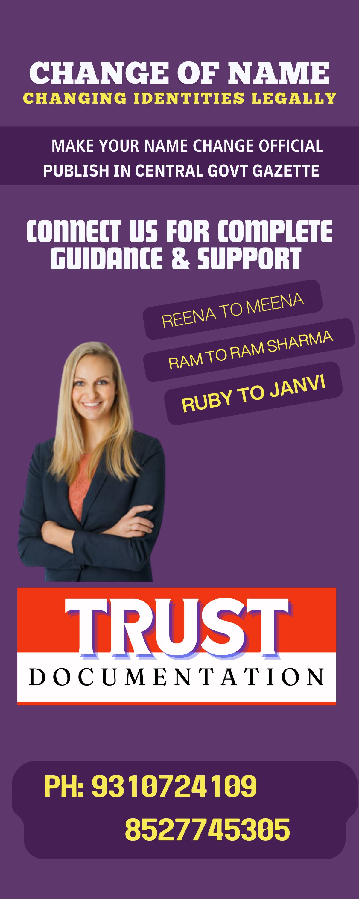 Name Change Process In Delhi 9310724109