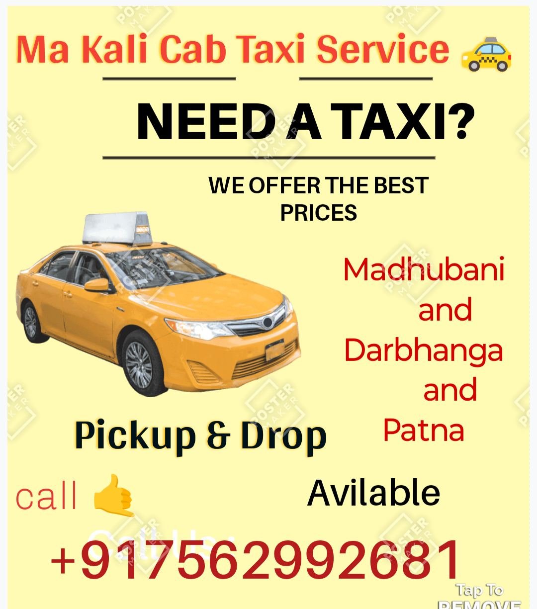 Ma Kali Cab And Taxi Service 7562992681