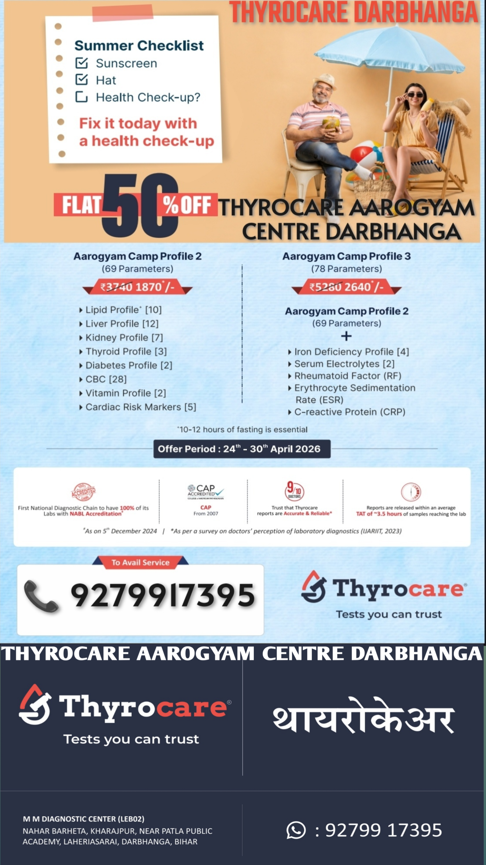 Thyrocare Aarogyam Centre Darbhanga 9279917395